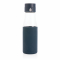 Стеклянная бутылка для воды Ukiyo с силиконовым держателем, синяя