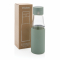 Стеклянная бутылка для воды Ukiyo с силиконовым держателем, зелёная