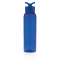 Герметичная бутылка для воды из AS-пластика, синяя, вид сбоку