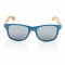 Солнцезащитные очки Wheat straw с бамбуковыми дужками, синие, вид спереди