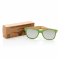 Солнцезащитные очки Wheat straw с бамбуковыми дужками, зелёные, упаковка