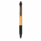 Ручка из бамбука и пшеничной соломы, чёрная, вид спереди