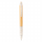Ручка из бамбука и пшеничной соломы, белая, вид спереди