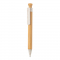 Бамбуковая ручка с клипом из пшеничной соломы, белая