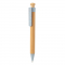 Бамбуковая ручка с клипом из пшеничной соломы, голубая