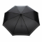 Компактный зонт Impact из RPET AWARE™ со светоотражающей полосой, d96 см, черный