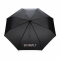 Компактный зонт Impact из RPET AWARE™ с бамбуковой ручкой, d96 см, черный, пример нанесения