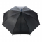 Зонт-трость из стекловолокна, 23", чёрный с синим, купол