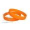 Силиконовый браслет с выпуклым / вдавленным логотипом, светло-оранжевый