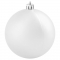 Пластиковый елочный шар, 100 мм, белый матовый