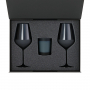 Подарочный набор свеча Enigma, 2 бокала для вина Sapphire в черной коробке