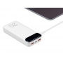 Внешний аккумулятор с дисплеем, 20000 mAh, белый