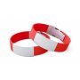 Силиконовый идентификационный браслет с застежкой, красный
