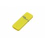 Флешка промо прямоугольной формы c оригинальным колпачком, желтая