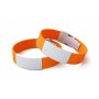 Силиконовый идентификационный браслет с застежкой, оранжевый