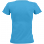 Футболка женская REGENT FIT WOMEN, ярко-бирюзовая, спина