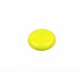 Флешка промо круглой формы, жёлтая, с обратной стороны