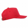 Бейсболка с кантом STAN 330, красная