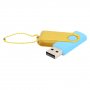 Флешка Designer To Go 2.0 USB, 16Gb, голубая с желтым