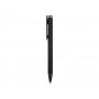 Ручка металлическая шариковая Taper Metal soft-touch, черная с серебристым