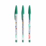 Шариковая ручка Bic Cristal Expression, зелёная (пример персонализации)