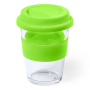 Стакан DURNOX с силиконовой крышкой, прозрачный с зеленым