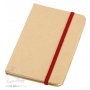 Блокнот А6 Dictum, бежевый с красной резинкой