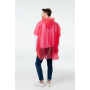 Дождевик-пончо RainProof, красный, вид сзади