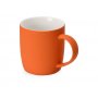 Кружка с покрытием soft-touch Dalgona, оранжевая