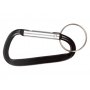 Брелок-карабин из переработанного алюминия Alumina, черный