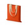 Сумка для шопинга Steady хлопковая с парусиновыми ручками, 260 г/м2, оранжевая