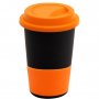 Кружка Magic To Go, черная с оранжевым