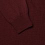 Джемпер Stitch с контрастной отделкой, бордовый, рукав