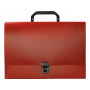 Папка-портфель А4, красный, вид спереди