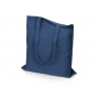 Сумка из хлопка Carryme 140, 140 г/м2, тёмно-синяя