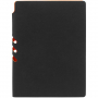 Ежедневник Flexpen Black ver.2, недатированный, черный со светло-оранжевым
