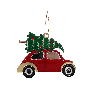 Ёлочная игрушка Машинка, красная