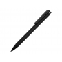 Ручка металлическая шариковая Taper Metal soft-touch, черная с серебристым