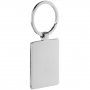 Брелок White Rectangle, металлическая сторона