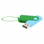 Флешка Designer To Go 2.0 USB, 16Gb, голубая с зеленым