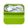 Подставка для телефона-USB Hub Hopper, салатовая, юсб-кабель