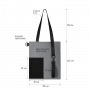 Шоппер Superbag Color, серый с чёрным
