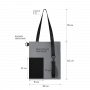 Шоппер Superbag Color, серый с чёрным
