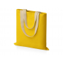 Сумка для шопинга Steady хлопковая с парусиновыми ручками, 260 г/м2, желтая