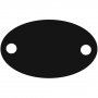 Шильдик металлический Alfa Oval, чёрный