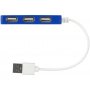USB Hub на 4 порта Brick, синий, вид сбоку