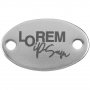Шильдик металлический Alfa Oval, серебристый, пример использования