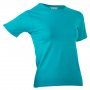 Футболка Ladies 180, бирюзовая