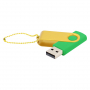 Флешка Designer To Go 2.0 USB, 16Gb, зеленая с желтым