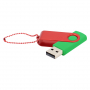Флешка Designer To Go 2.0 USB, 16Gb, зеленая с красным